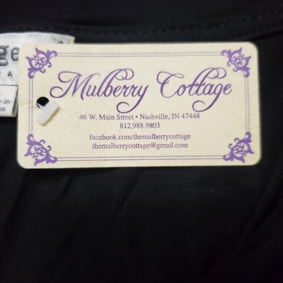 NWT Umgee Women's Size Large Tank Dress/ Tunic Black V-Neck A-Line w/Pockets - Picture 3 of 4